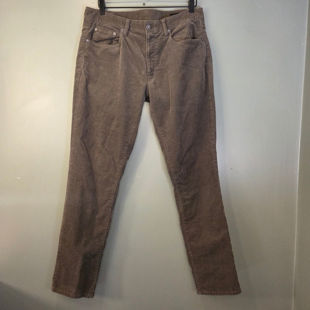 Bonobos Men's Corduroy 5-Pocket Pants Tailored Khaki Green Size 34x32
